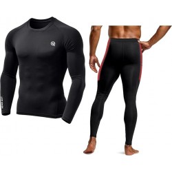Men's Sports Running Set Compression Shirt + Pants Skin-Tight