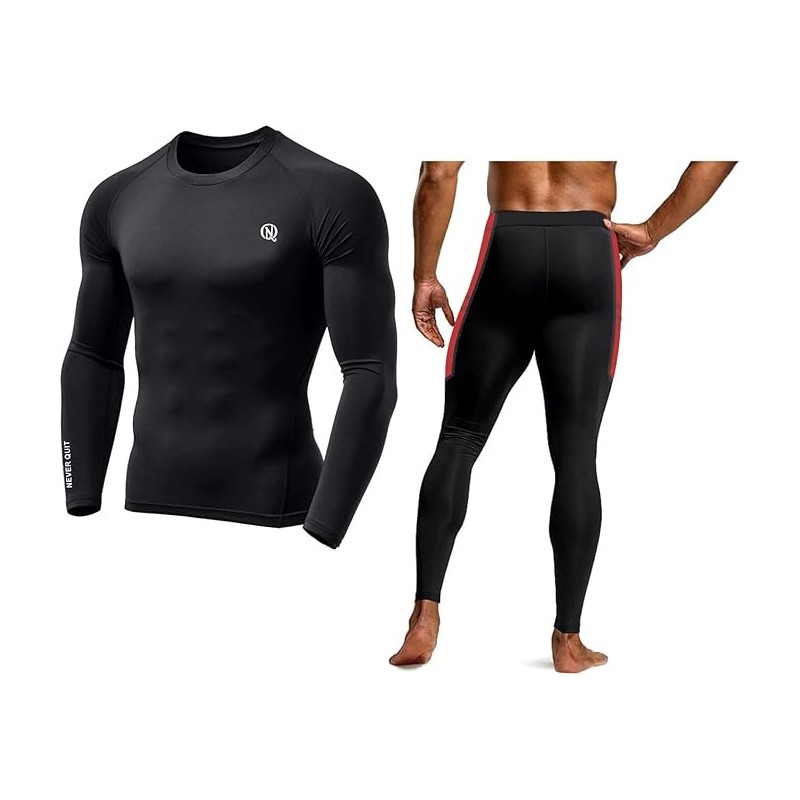 Men's Sports Running Set Compression Shirt + Pants Skin-Tight