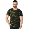 Fit Half Sleeve Cotton Blend Camouflage Printed Men's Tshirt