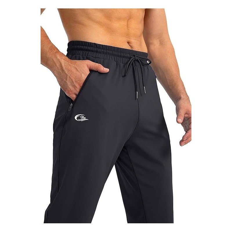 Men's Trackpants with Zipper Pockets Joggers Athletic Pants